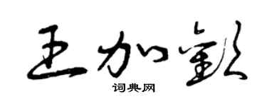 曾庆福王加欢草书个性签名怎么写