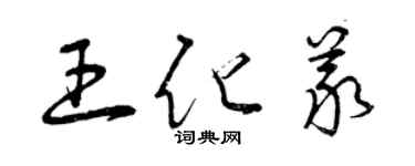 曾庆福王化义草书个性签名怎么写