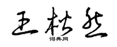 曾庆福王楷然草书个性签名怎么写