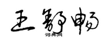 曾庆福王舒畅草书个性签名怎么写