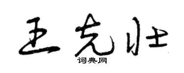 曾庆福王克壮草书个性签名怎么写