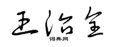 曾庆福王治全草书个性签名怎么写