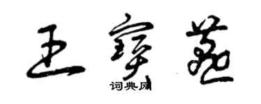 曾庆福王宝燕草书个性签名怎么写