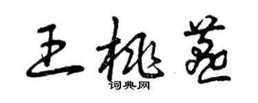 曾庆福王桃燕草书个性签名怎么写
