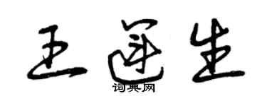 曾庆福王运生草书个性签名怎么写