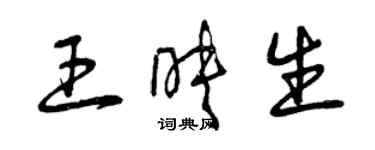 曾庆福王映生草书个性签名怎么写