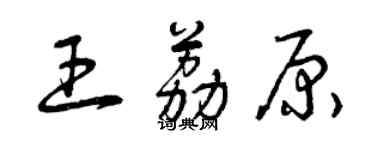 曾庆福王荔原草书个性签名怎么写