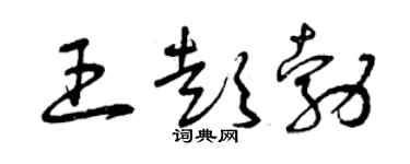 曾庆福王彭勃草书个性签名怎么写