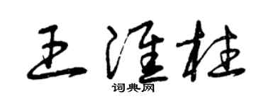 曾庆福王淮柱草书个性签名怎么写