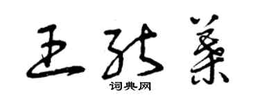 曾庆福王能叶草书个性签名怎么写