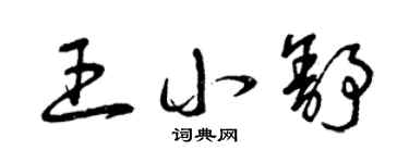 曾庆福王小舒草书个性签名怎么写