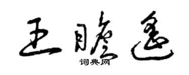 曾庆福王瞻遥草书个性签名怎么写