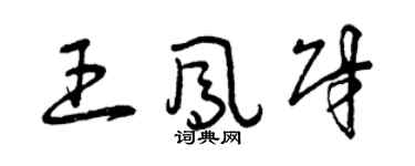 曾庆福王凤财草书个性签名怎么写