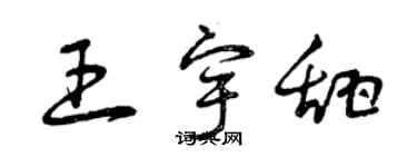 曾庆福王宇甜草书个性签名怎么写