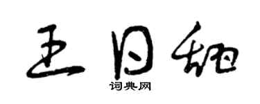 曾庆福王日甜草书个性签名怎么写