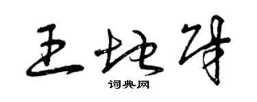 曾庆福王地财草书个性签名怎么写