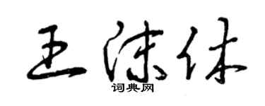 曾庆福王沫休草书个性签名怎么写