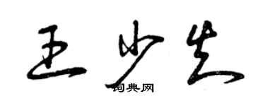 曾庆福王少知草书个性签名怎么写