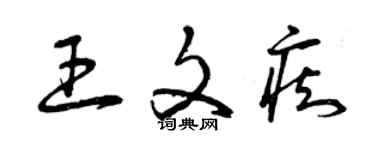 曾庆福王文痴草书个性签名怎么写
