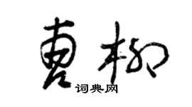 曾庆福曹柳草书个性签名怎么写