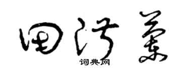 曾庆福田淑兰草书个性签名怎么写