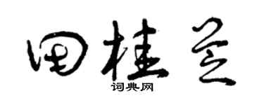 曾庆福田桂芝草书个性签名怎么写