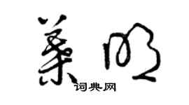 曾庆福叶明草书个性签名怎么写