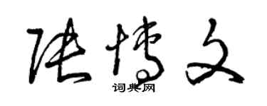 曾庆福张博文草书个性签名怎么写