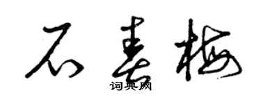 曾庆福石春梅草书个性签名怎么写