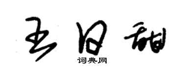 朱锡荣王日甜草书个性签名怎么写