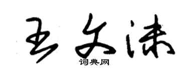 朱锡荣王文沫草书个性签名怎么写