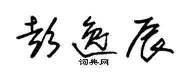 朱锡荣彭逸辰草书个性签名怎么写