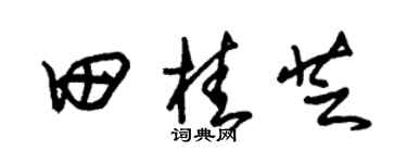 朱锡荣田桂芝草书个性签名怎么写
