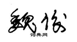 朱锡荣魏俊草书个性签名怎么写