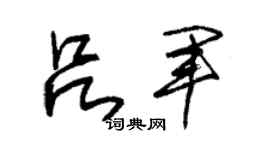 朱锡荣吕军草书个性签名怎么写