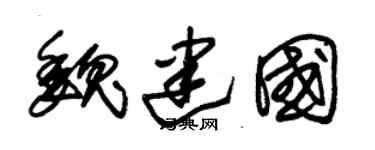 朱锡荣魏建国草书个性签名怎么写