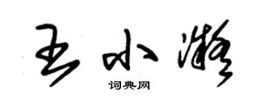 朱锡荣王小凝草书个性签名怎么写