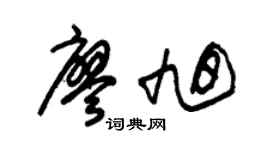 朱锡荣廖旭草书个性签名怎么写