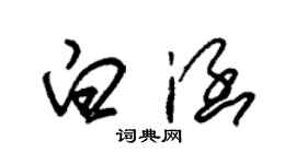 朱锡荣白涵草书个性签名怎么写
