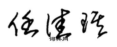 朱锡荣任佳琪草书个性签名怎么写