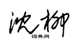 朱锡荣沈柳草书个性签名怎么写