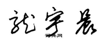 朱锡荣龙宇晨草书个性签名怎么写