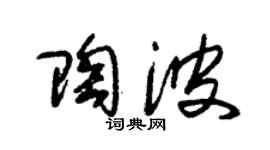 朱锡荣陶波草书个性签名怎么写