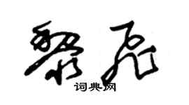 朱锡荣黎飞草书个性签名怎么写