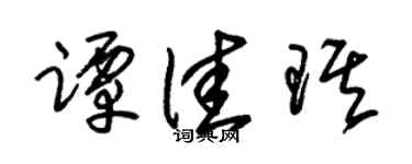 朱锡荣谭佳琪草书个性签名怎么写