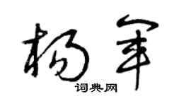 曾庆福杨军草书个性签名怎么写