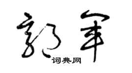 曾庆福郭军草书个性签名怎么写