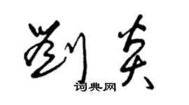 曾庆福刘炎草书个性签名怎么写