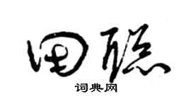 曾庆福田聪草书个性签名怎么写