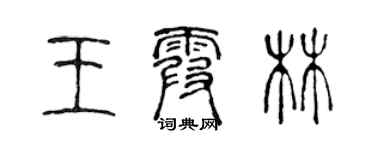 陈声远王霞林篆书个性签名怎么写